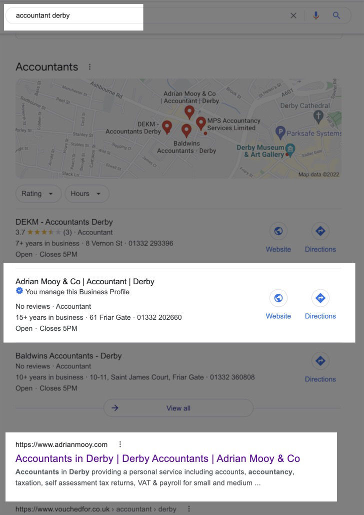 Google My Business Example