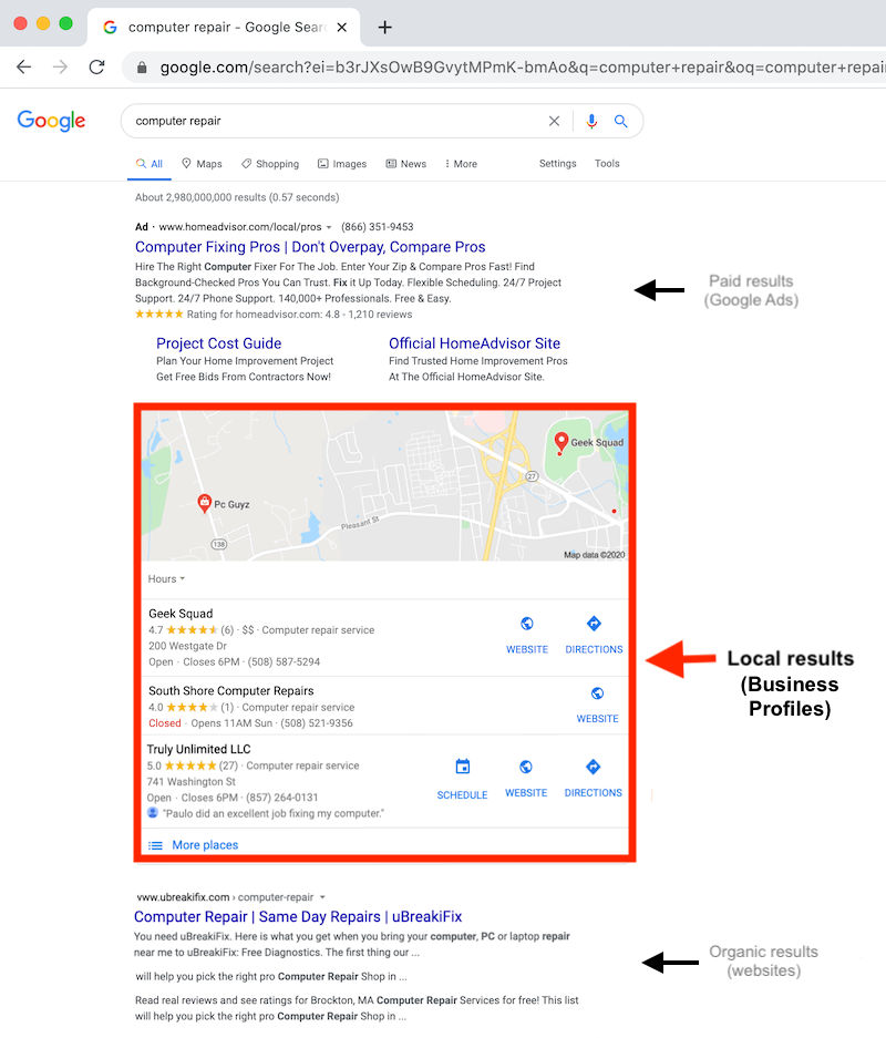 Google My Business Example