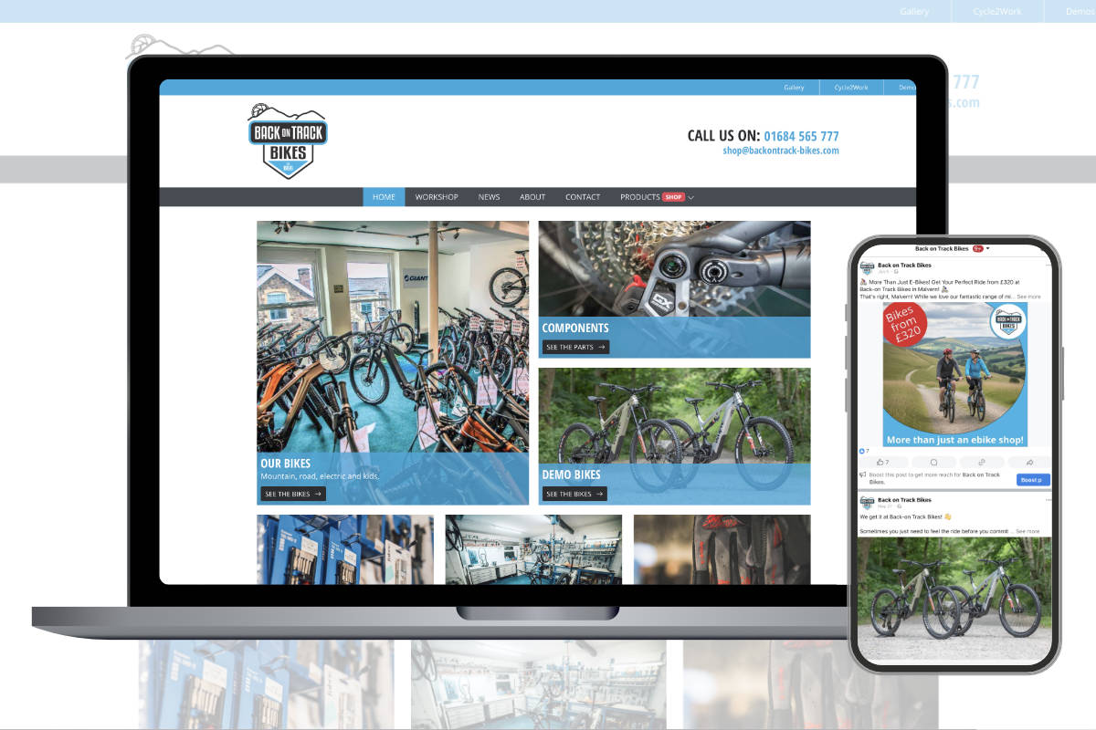 Bike Shop Digital marketing and website management