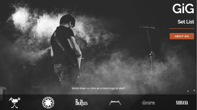 Gig website for bands and venues
