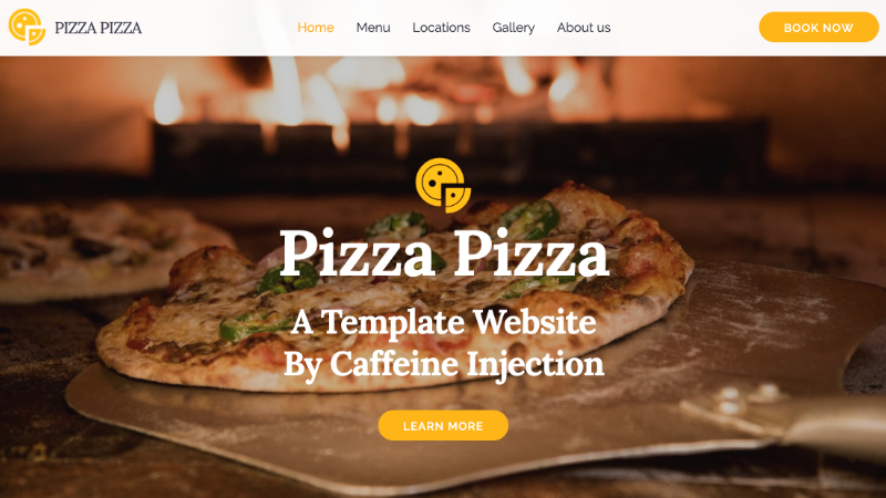 Pizza template website