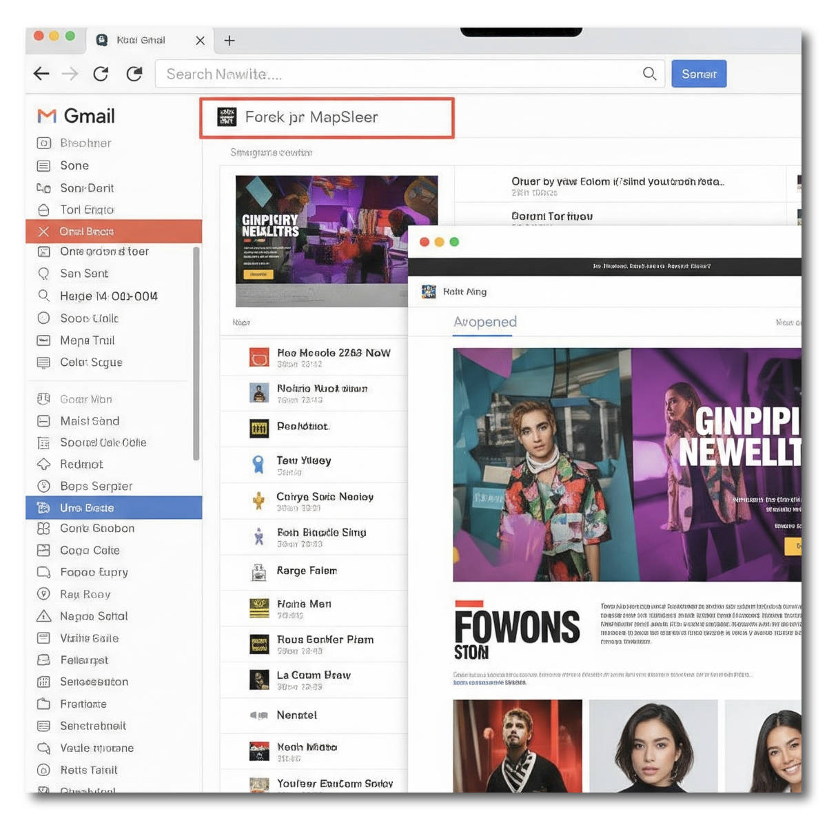A clean and professional Gmail inbox on a computer screen, representing direct communication with customers.